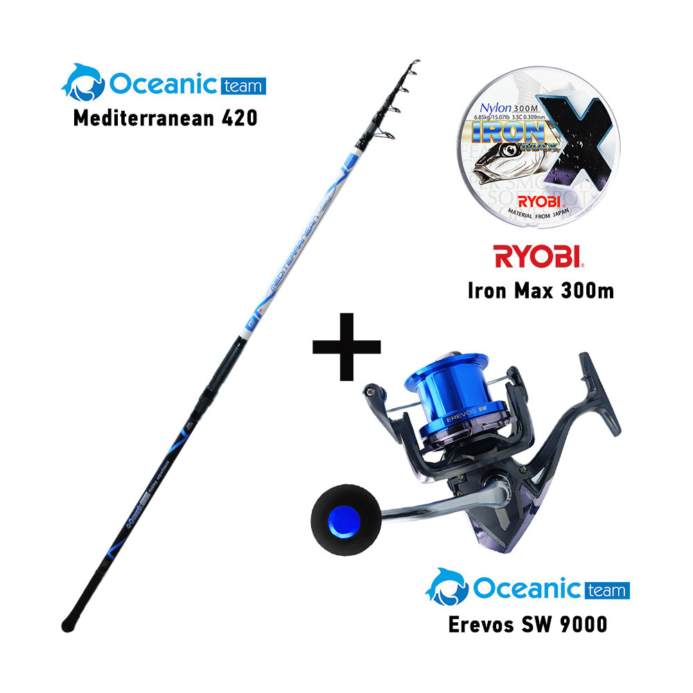 ΣΕΤ Surf Casting Oceanic Mediterranean 420 + Oceanic Erevos SW 9000 + NANGAI 500m