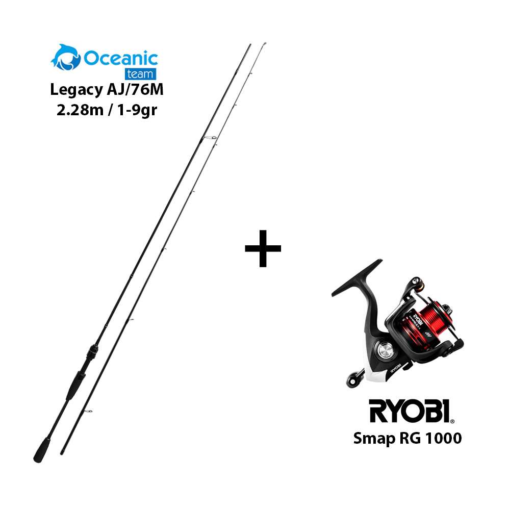 Combo LRF Oceanic Team Legacy AJ/76M – 2.28m / 1-9gr + Ryobi Smap 1000 RG