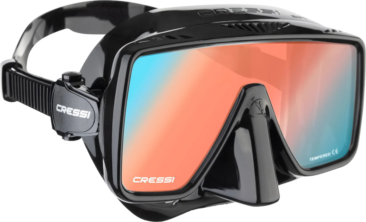 Cressi SF1 Μάσκα κατάδυσης BLACK BLUE ORANGE LENSES 380UV