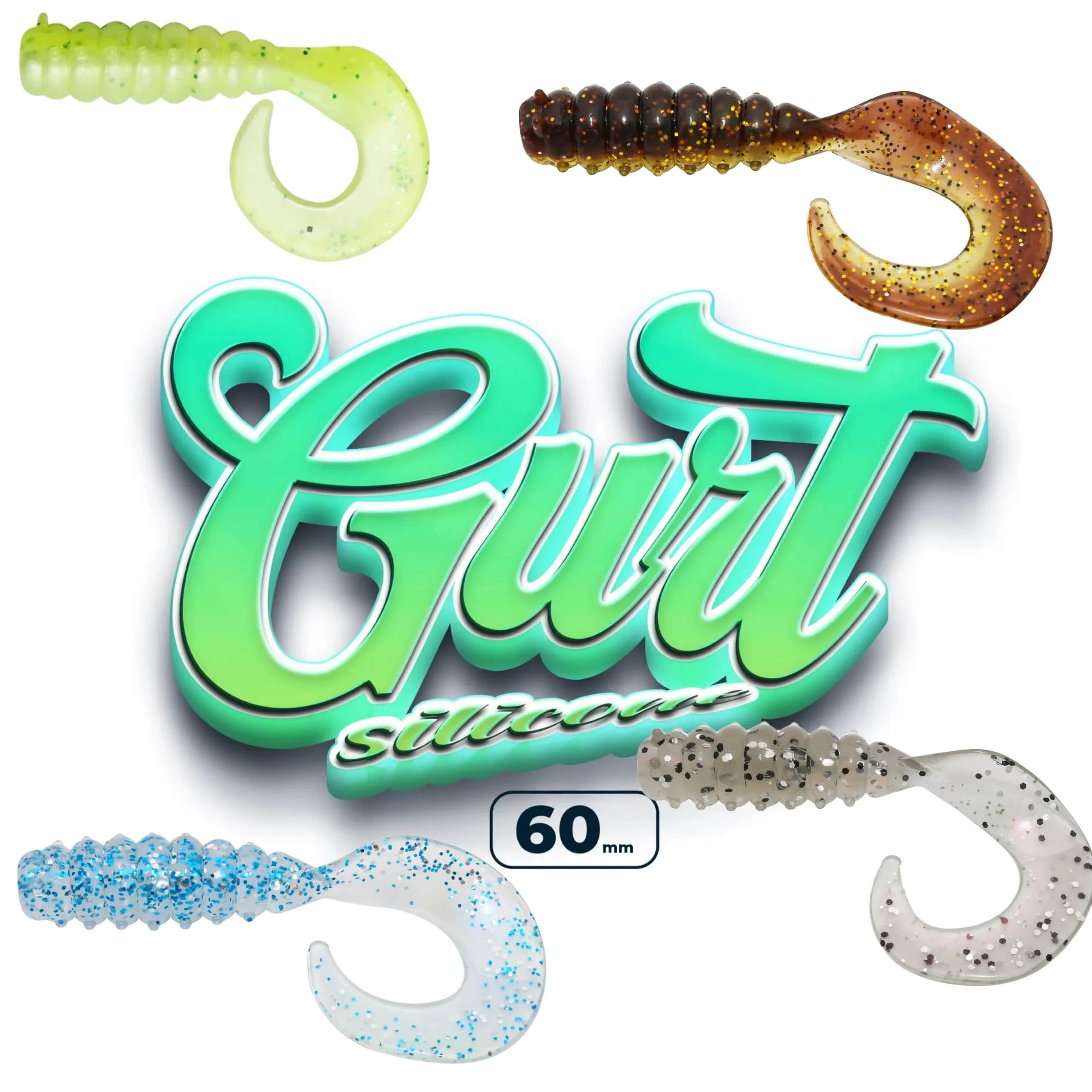 Gurt 60mm 8 Τεμάχια – Σιλικόνη για Τσιπούρα και Αρπακτικά Ψάρια