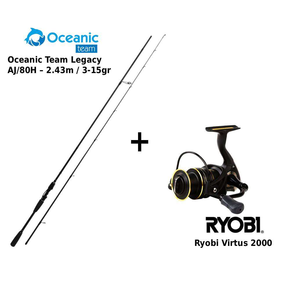 Combo HRF Oceanic Legacy 2.43m ( 3-15gr ) + Ryobi Virtus 2000